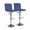 Blue, variant on Bar Stools Set of 2 Modern PU Leather Kitchen Counter Island Height Adjustable Swivel Square Cushion Bar Stools with Back, Footstool，Red