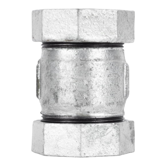 Acoplamiento STZ Industries de 1 x 1 pulgada Hierro maleable galvanizado de 3 cm