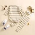 thumbnail image 6 of Newborn Baby Bodysuit Outfit Knit Long Sleeve Tops Set Infant Girl Fall Clothes, 6 of 7