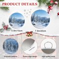 thumbnail image 6 of Welcome Sign for Front Door, Christmas Mountains Round Metal Wall Art Wreaths, Winter Forest Xmas Snowflake Outdoor Indoor Wall Hanging Sign for Porch Decor Housewarming Gifts 7.9 Inch, 6 of 8