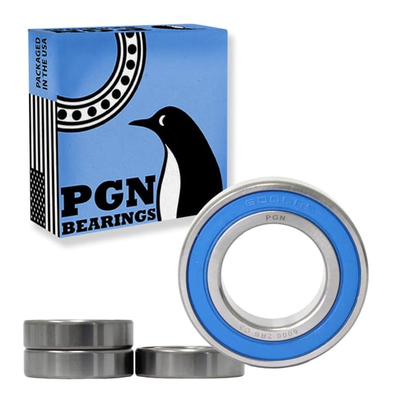 PGN (4 Pack) 6006-2RS Bearing - Lubricated Chrome Steel Sealed Ball Bearing - 30x55x13mm Bearings with Rubber Seal & High RPM Support