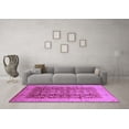 thumbnail image 3 of Ahgly Company Indoor Round Oriental Purple Traditional Area Rugs, 4' Round, 3 of 4