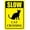 Color 1229, variant on Slow Cat Crossing Sign - Caution Safety Signs, Warning Signs, Security Signs, Alt Room Decor, Indoor & Outdoor Signs for Home, Office, Work,16 X 12 Inch
