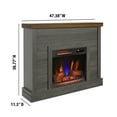 thumbnail image 6 of duraflame® Shiplap Wall Mantel Electric Fireplace, Weathered Grey, 6 of 16