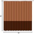 thumbnail image 4 of Brown Shower Curtain Boho Vintage Color Block Mid Century Modern Simplicity Textured Bright Natural Fabric Home Bathroom Decor with Hooks(84" Wx72 H), 4 of 4