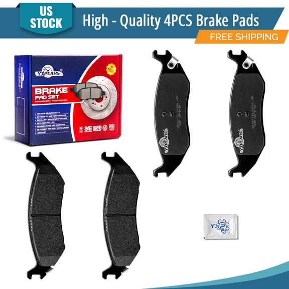 YXPCARS 4PCS Rear Brake Pads (D898), Ceramic Pads for Dodge Durango 2004-2006 Ram 1500 2002-2006