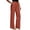 Brick Red, variant on Women's Solid Color High Waist Straight Leg Dress Pants, Stretchy Work Slacks with Side Pockets, Comfortable Business Casual Trousers for Office Daily Wear Black L