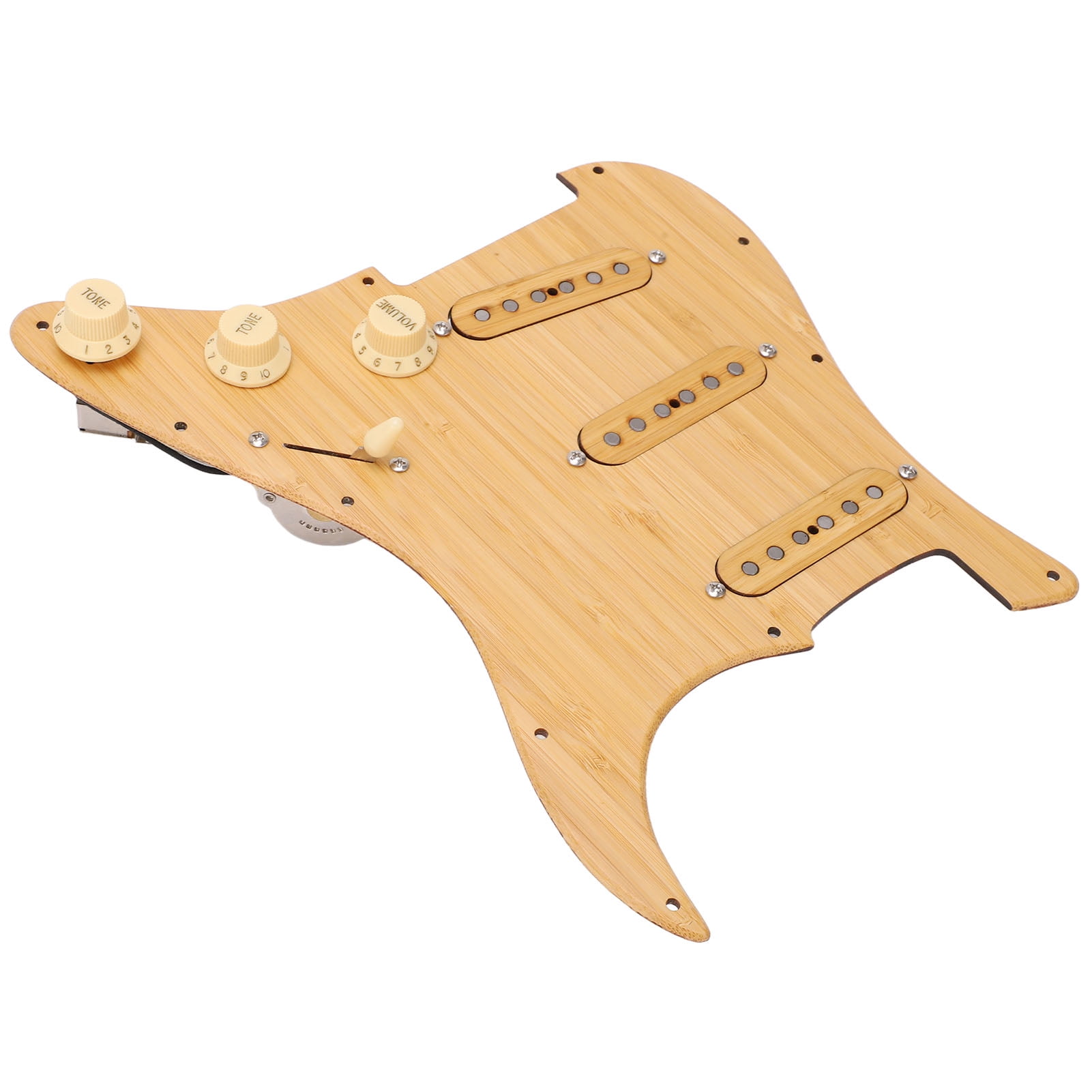 Pickup Pickguard SSS Bamboo Pickup Guard Electric Guitar Replacement Part for Concert Performance