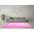 thumbnail image 3 of Ahgly Company Indoor Round Abstract Pink Contemporary Area Rugs, 3' Round, 3 of 4