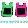 thumbnail image 1 of Sticky Ball Vest 1 Set Children Sticky Ball and Vest Game Props Sticky Ball Vest Group Plaything for Home School (Green,Pink Vest and 10pcs Sponge Ball,Random Ball Color), 1 of 8