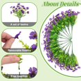 thumbnail image 4 of Artificial Fake Flowers Basket for Spring Outdoor Decor, Faux Mums Floral Hanging Plant for Summer Outside Decor, Silk Daisy with Eucalyptus Leaves for Home Patio Garden, 4 of 6