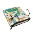 thumbnail image 3 of HELLHERO Tote Bags, 1 pc Polyester Fabric Handle Book Organzier Holder for Hardcover Notebook Bible Journal, 11.4 Inch X 8.66 Inch, Mama Dino and Babies, 3 of 8
