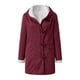 thumbnail image 4 of Chaqueta de invierno para mujer, larga, cálida, forrada, tallas grandes, de algodón, para mujer, chaqueta tipo parka, abrigo de otoño e invierno para mujer (L), 4 of 5