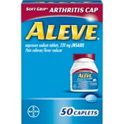 Aleve Soft Grip Arthritis Cap Pain Reliever/Fever Reducer Naproxen Sodium Caplets, 220 mg, 50 Ct