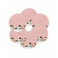 thumbnail image 7 of 15 Inch Round Placemats Set of 6, Pink Snowman Non Slip Heat Insulation PP Table Mats, Christmas Winter Snowflake Xmas Tree Washable Place Mats for Kitchen Dining Party Table Decor, 7 of 7