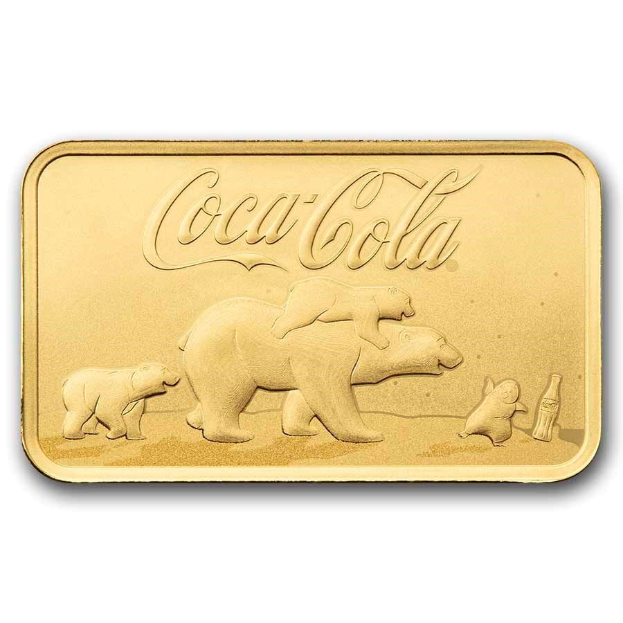 5 gram Gold Bar Polar Bear & Friends - Coca-Cola®