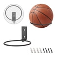 thumbnail image 2 of Paquete de 2 Soportes para Pelotas Plegables Montados en la Pared, Expositor de Pelotas Deportivas para Baloncesto, Voleibol, Rugby, FúTbol, ​​FúTbol, 2 of 5