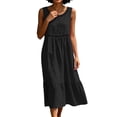 thumbnail image 5 of Women's Casual Round-Neck Sleeveless Solid Dress, 5 of 6