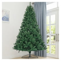 6ft Artificial Christmas Tree Full Natural Spruce PVC Fir Tree Foldable Metal Stand Unlit Green