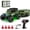 Green, variant on 1:64 Scale Mini RC Crawler Truck with Trailer, Full Proportional Remote Control Off-Road Car with LED Light, 4WD Rock Crawler Toy Vehicle with Accessories, Kids Hobby Model Car Gift