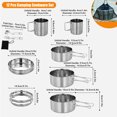 thumbnail image 3 of Camping Pot Set,12 Pcs Camping Cookware Camping Cooking Set Camping Pot Cup Set Streamlined Design, 3 of 8
