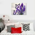 thumbnail image 3 of PRATYUS Purple Flowers Canvas Wall Art Picture 20x16in for Living Room Bedroom 20x16in, 3 of 3