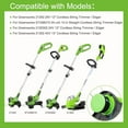thumbnail image 4 of 0.065" 6-Pack 29092, 29252,Single Line, Auto-Feed Replacement String Trimmer Line Spool for Greenworks Weed Eater String Models ST24B215,2100302,21342,21302,21262,21312,2100302,21602,21242,21282, 4 of 6