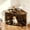 Brown, variant on Fowroa 52 Inch Wooden Corner Dog Crate Furniture, Indoor Decorative Dog Kennel for Large Dogs, Gray