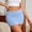 Blue, variant on Women's Bodycon Mini Skirts High Waisted Fold Over Stretchy Solid Color Short Skirts Clubwear Party Casual Night Out Clothes