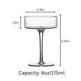 thumbnail image 2 of Clear Martini Coupe Glasses 6.5oz - Set of 2 Classic Barware for Espresso Martini, Manhattan, Cosmopolitan – Handcrafted Luxury Glassware, 2 of 10