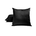 thumbnail image 5 of The HomeCentric Decorative Plain Pillow Cover Black Pack of 2, 14"x14" (35x35 cm) Pillow Cases, Art Silk Plain & Solid Cushion Covers For Sofa, Solid Modern Style - Black Luxury, 5 of 7