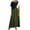 Green womens dresses, variant on Summer Saving Wycnly Formal Dresses for Women Short Sleeve Round Neck Color Patchwork Summer Maxi Dresses High Waist Pleated Swing Tunic Long Dress Brown XL Up to 65% off