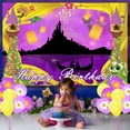 thumbnail image 6 of Princess Happy Birthday Photography Backdrop with 18 pcs Ballons, 5x3ft Long Hair Princess Background Photo Booth Banner Props for Kids Birthday Baby Shower Party Decorations Supplies, 6 of 7