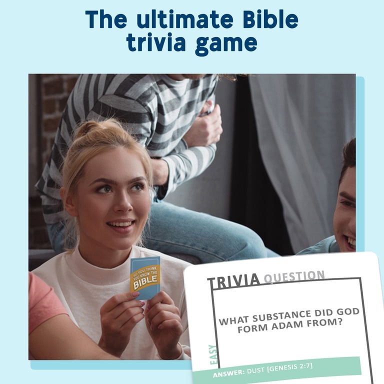 Bible Trivia Card Game – 50 Question Flashcards With Scripture References, Fun For Family & Study