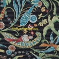 thumbnail image 5 of Indian Handmade Twin Size Peacock Print Black Cotton Kantha Bedspread Bedding Blanket Throw, 5 of 5