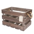 thumbnail image 6 of Twine Dark Wood 6-Bottle Crate, Rustic Wine Holder, Home Décor, Wine Gifts, 6 of 6