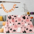 thumbnail image 6 of WMGHA Cute Ghost Pumpkin Pink Blanket Halloween Lightweight Throw Blanket for Women Men Soft Cozy Fleece Couch Living Room Bed Blanket for Kids Girls Boys—All Season 50x60Inch, 6 of 9