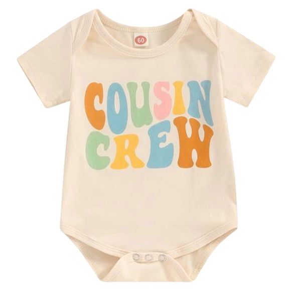 Akiihool Funny Baby Onesies for Girls Newborn Baby Short Sleeve Bodysuit Cotton One-Piece Baby Clothes (Beige,0-3 Months)
