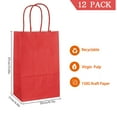 thumbnail image 5 of AZOWA Gift Bags Red Kraft Paper Bags with Handles (8.7 x 4.3 x 10.6 in, 12 CT), 5 of 8
