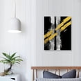 thumbnail image 3 of COMIO  - Gold Framed Black and Gold Abstract Wall Art Textured Black and White Canvas Wall Decor with Gold Foil for Living Room Bedroom Office,Modern Home Decor, 3 of 4