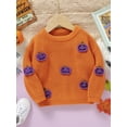 thumbnail image 6 of Hirigin Toddler Baby Boy Girl Halloween Sweater Pumpkin Embroidery Warm Pullover Knit Sweaters Sweatshirt Tops Fall Winter Clothes, 6 of 8