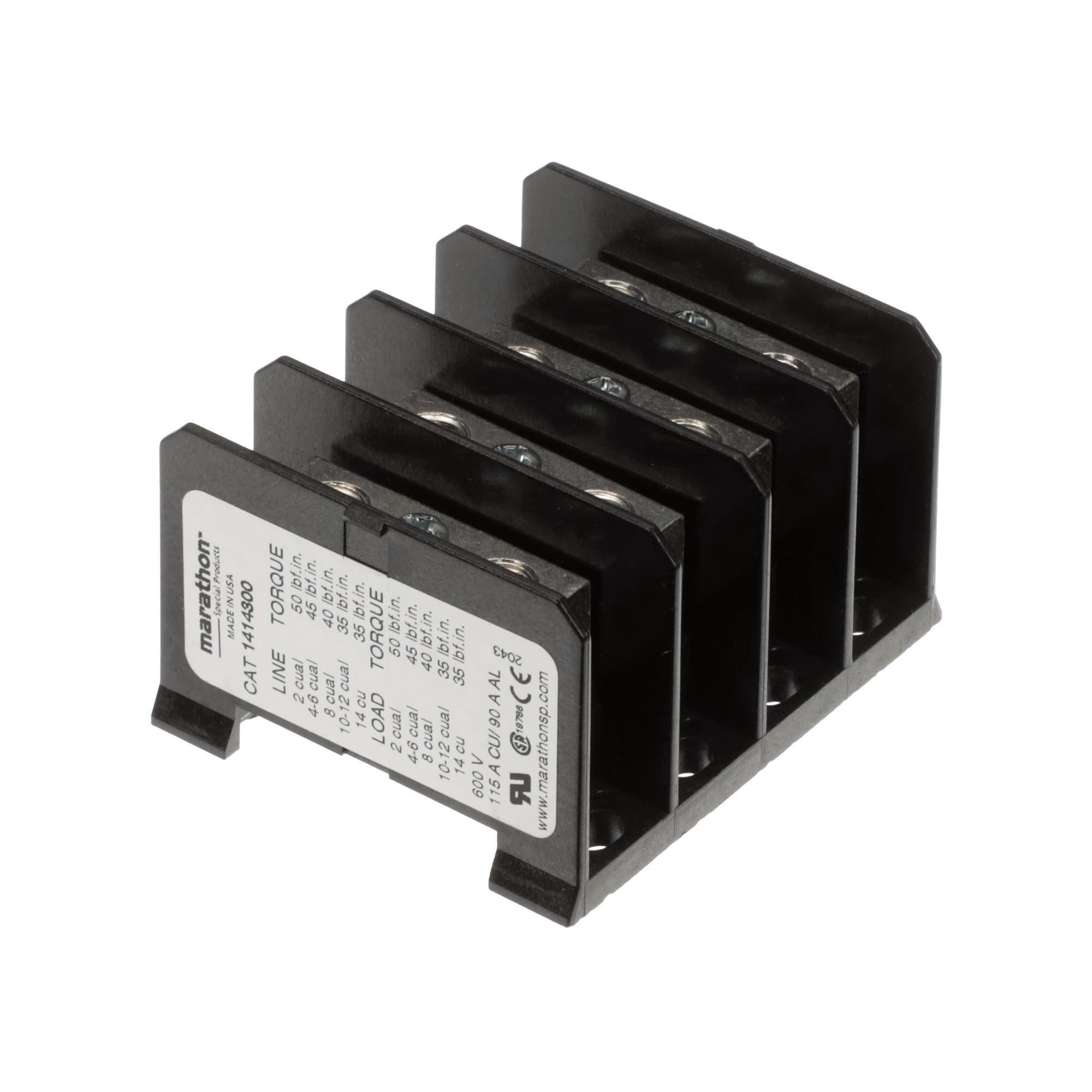 Bki Terminal Block, 4 P, 2-14 Awg, TB0125 - Genuine OEM Replacement Part