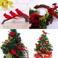 thumbnail image 4 of 6 PCS Artificial Red Cardinal Birds Clip, Artificial Birds with Feathers, Christmas Realistic Red Cardinal Floral Picks for Xmas Tree Ornament Decorations, Arts and Crafts, 4 of 9