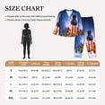 thumbnail image 6 of Kll Lantern On Snow Print Women'S Long Sleeve Pajamas With Pants Sleepwear Loungewear 2 Set-Medium, 6 of 9