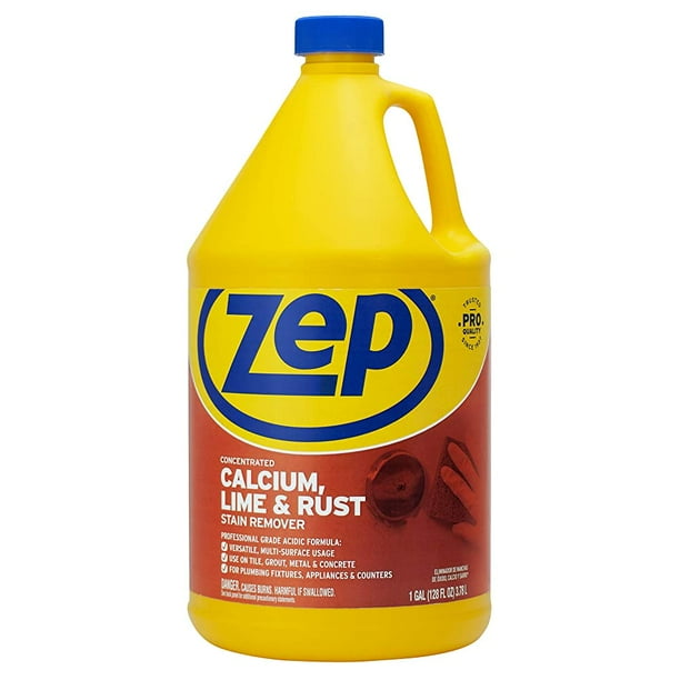 Zep alcium, Lime and Rust Stain Remover Concentrate - 1 Gal (Case of 2) - ZUCAL128 - Professional Grade Acidic Formula - Walmart Business Supplies Zep alcium, Lime and Rust Stain Remover Concentrate - 1 Gal (Case of 2) - ZUCAL128 - Professional Grade Acidic Formula - Walmart Business Supplies
