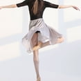 thumbnail image 6 of Pull on Elastic Waist Flowy Ballet Skirt Midi Wrap Skirt Mesh Dance Over Scarf, 6 of 20