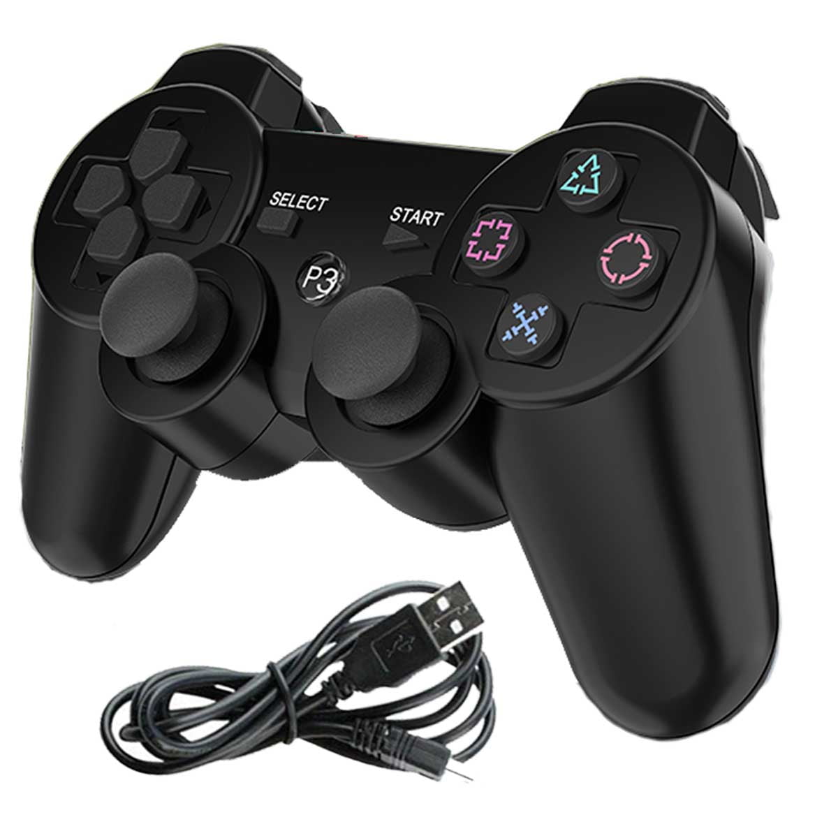 Powerextra Mando Inalámbrico para PS3, 2 Pack Wireless Bluetooth