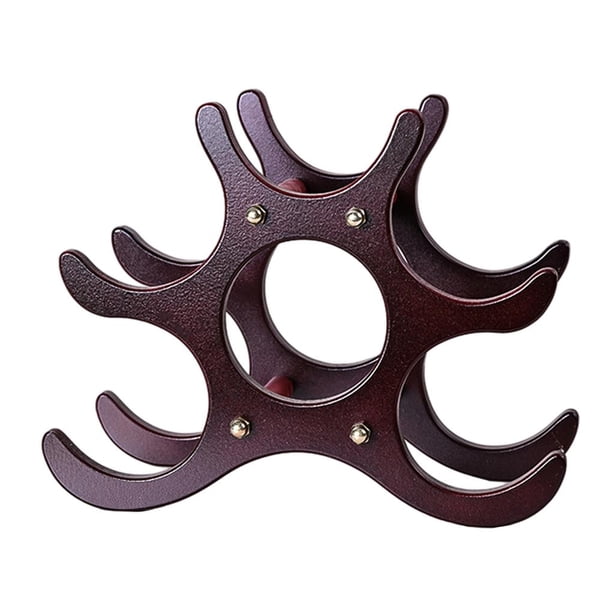 Estante Para Vino Tinto Con 6 Ranuras, Soporte Para Botella De Vino Vintage Elegante Natural De Madera, Estante De Exhibición, Soporte De Almacenamiento Para Bar En Casa, Bodega De Vino Yuarrent HA017543-00