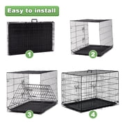 BestPet Folding Dog Crate with Divider and Tray, 42L
