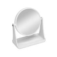thumbnail image 1 of Mainstays Clear Double-Sided Vanity Mirror, 1 vanity mirror with plastic frame and plastic tray, 1x and 3x magnification, 1 of 1